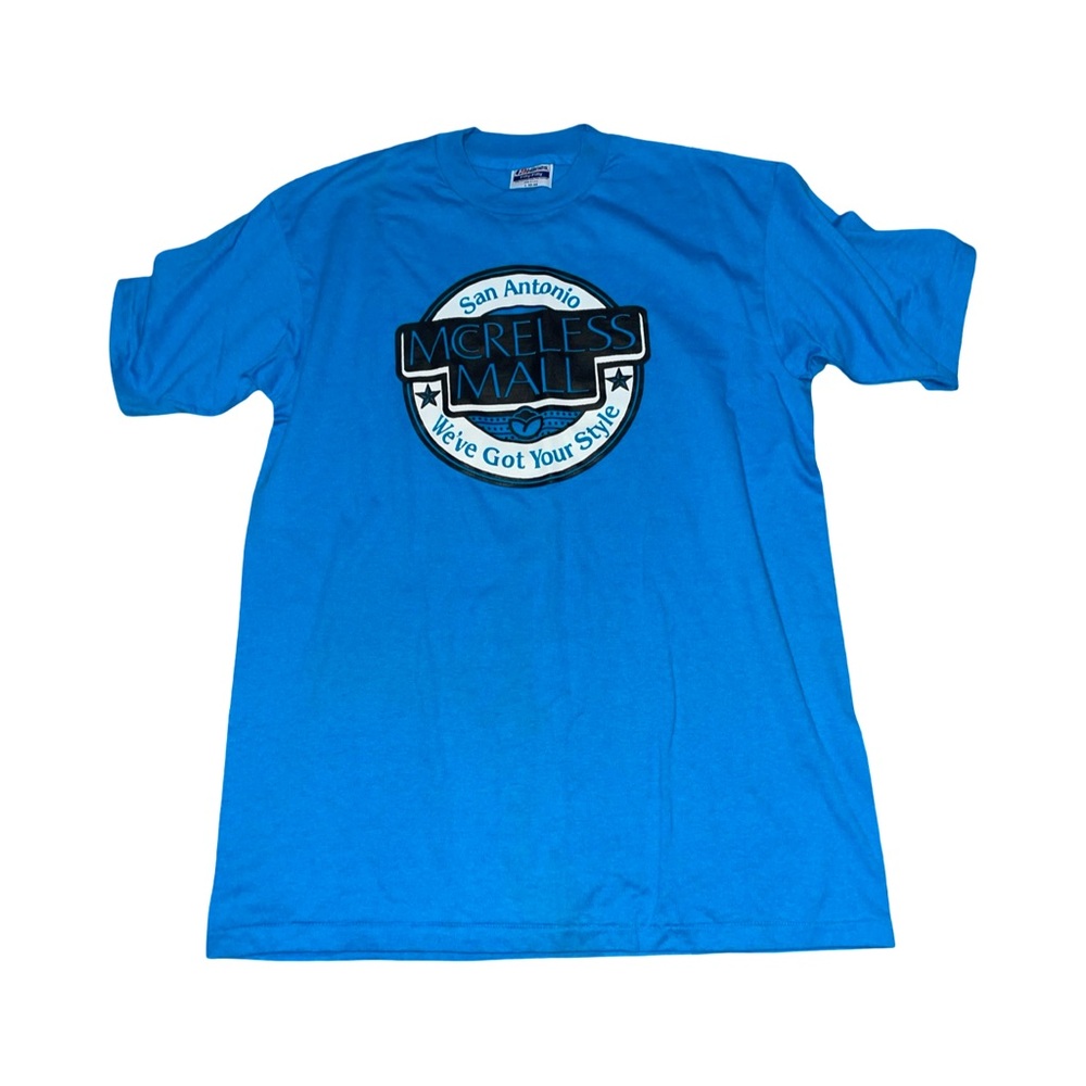 Vintage McCreless  Mall blue short sleeve T-Shirt